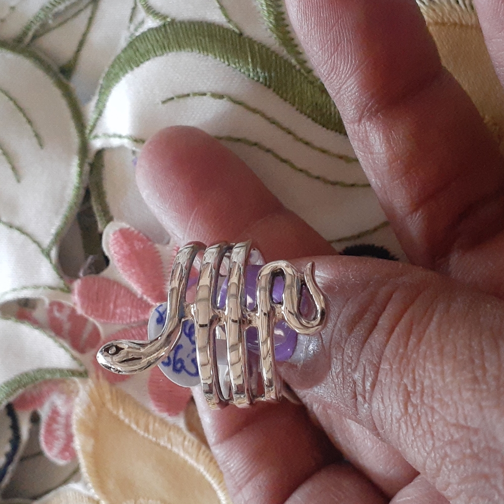 .925 Sterling Silver Snake Ring